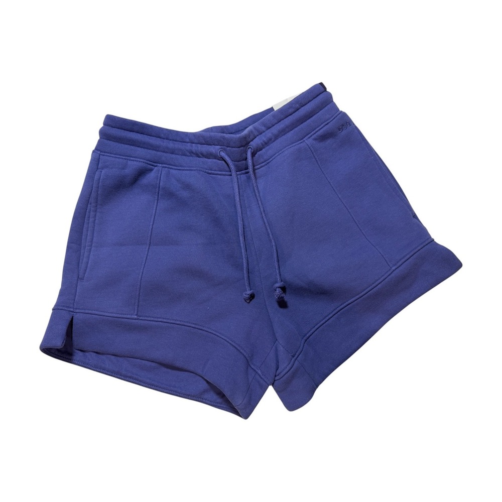 DSG Classic Fleece Mid-Rise Shorts Indigo Blue Womens XS 4 Inch Inseam